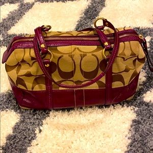 Authentic Coach Bag Signature & Magenta